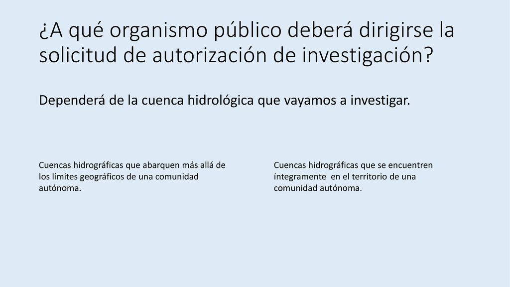 ¿A qué organismo público deberá dirigirse la solicitud de autorización de investigación