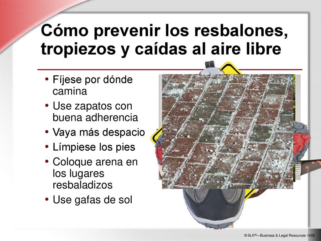 Cómo prevenir los resbalones, tropiezos y caídas al aire libre