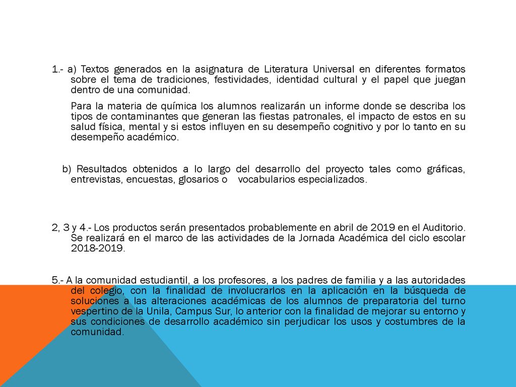 1.- a) Textos generados en la asignatura de Literatura Universal en diferentes formatos sobre el tema de tradiciones, festividades, identidad cultural y el papel que juegan dentro de una comunidad.