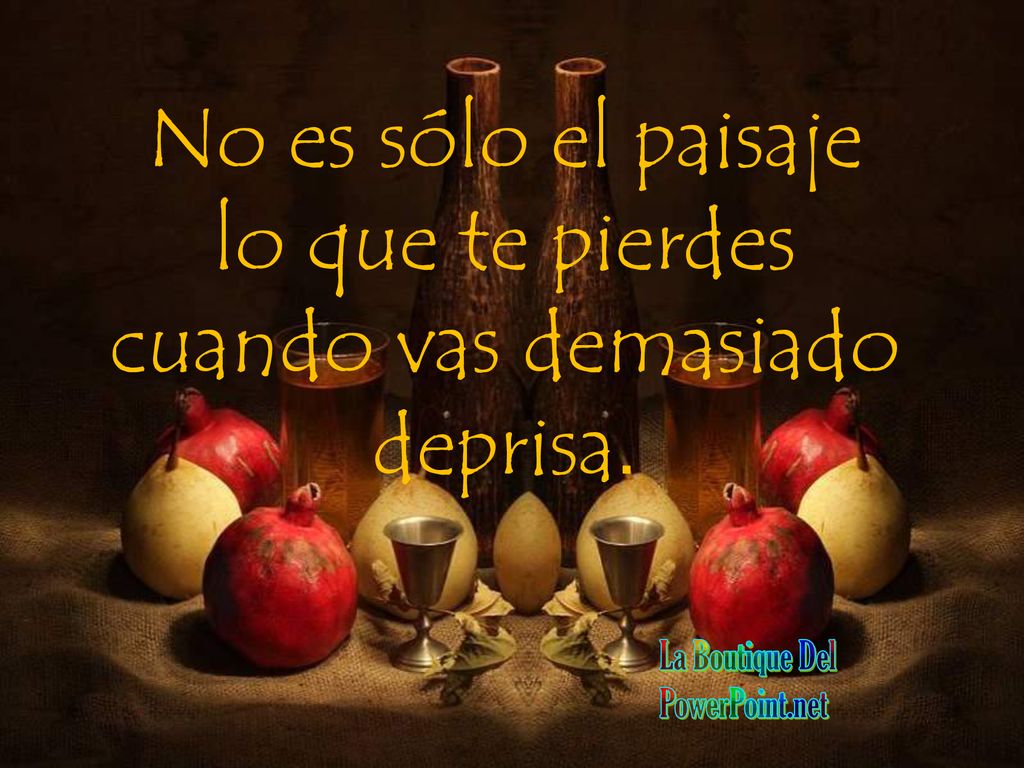 No es sólo el paisaje lo que te pierdes cuando vas demasiado deprisa.