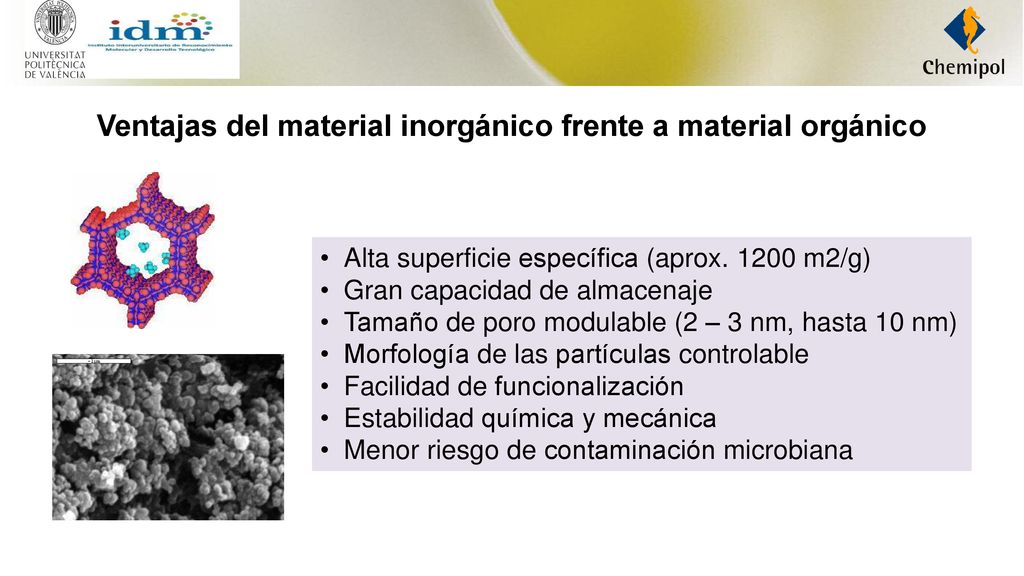 Ventajas del material inorgánico frente a material orgánico