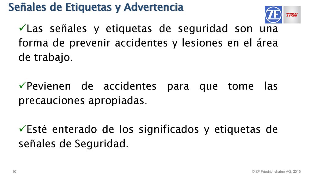 Señales de Etiquetas y Advertencia