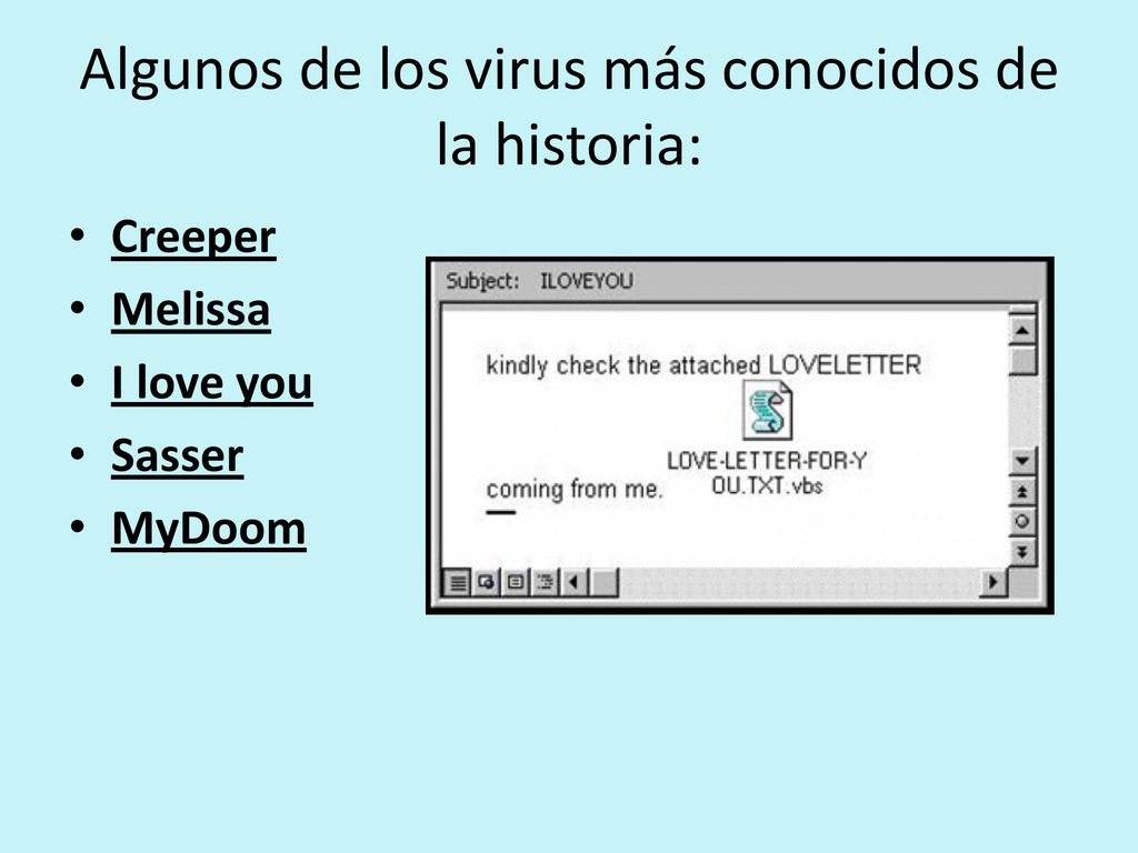 Algunos de los virus más conocidos de la historia: