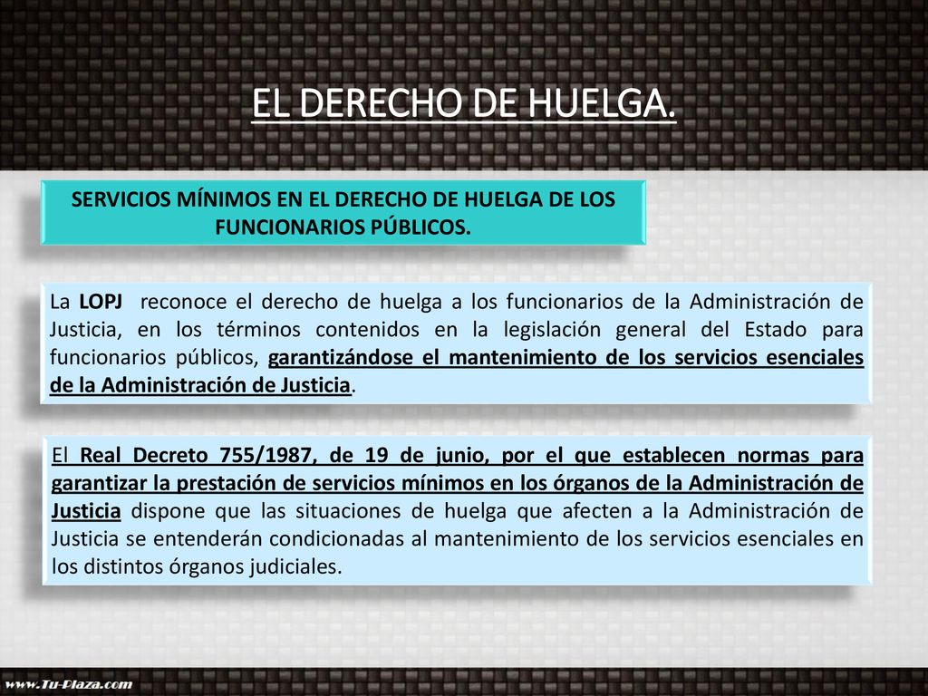 EL DERECHO DE HUELGA. SERVICIOS MÍNIMOS EN EL DERECHO DE HUELGA DE LOS FUNCIONARIOS PÚBLICOS.
