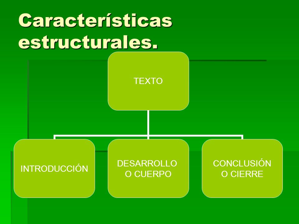 Características estructurales.