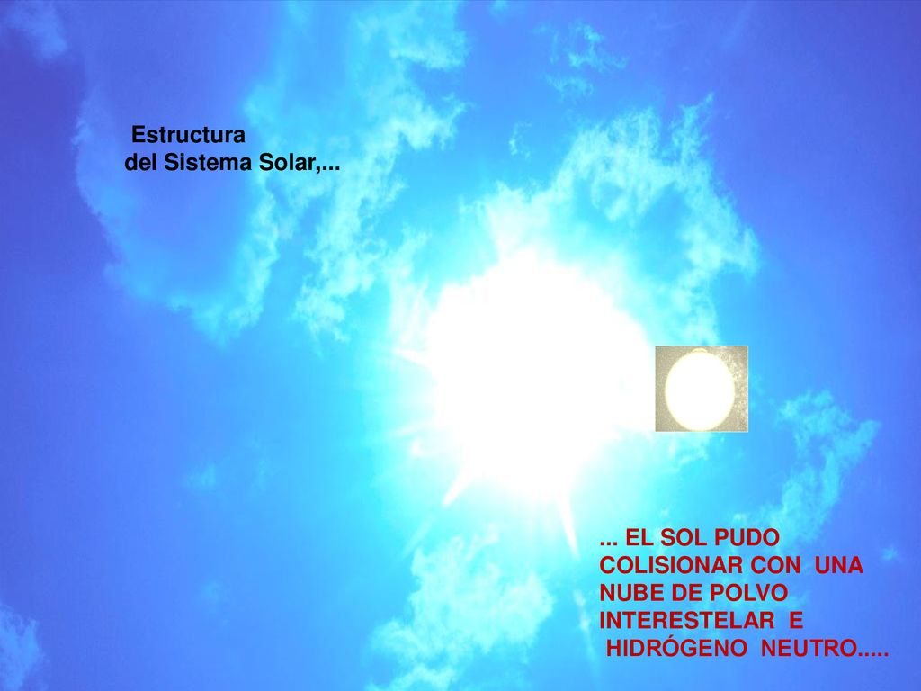 Estructura del Sistema Solar, EL SOL PUDO COLISIONAR CON UNA NUBE DE POLVO INTERESTELAR E.