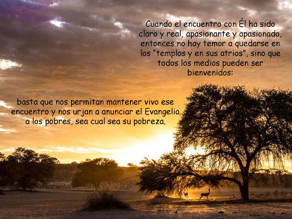 Cuando el encuentro con Él ha sido claro y real, apasionante y apasionado, entonces no hay temor a quedarse en los templos y en sus atrios , sino que todos los medios pueden ser bienvenidos: