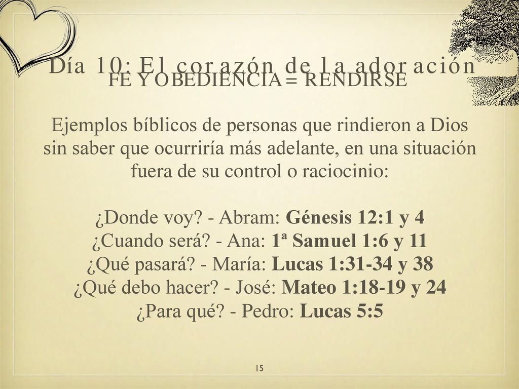 Día 10: El corazón de la adoración