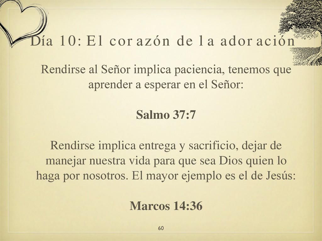 Día 10: El corazón de la adoración