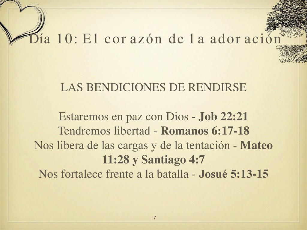 Día 10: El corazón de la adoración