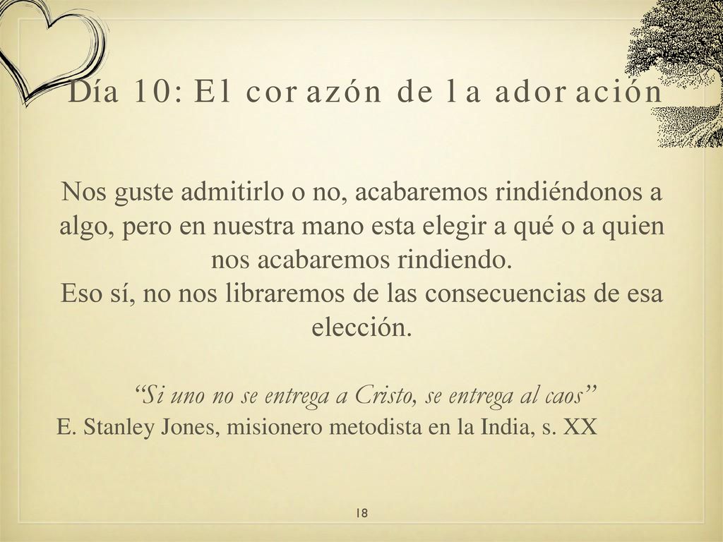 Día 10: El corazón de la adoración