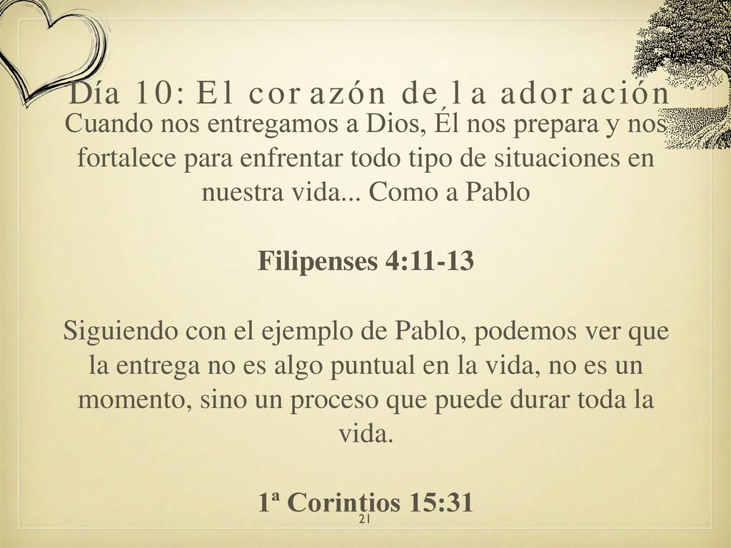 Día 10: El corazón de la adoración