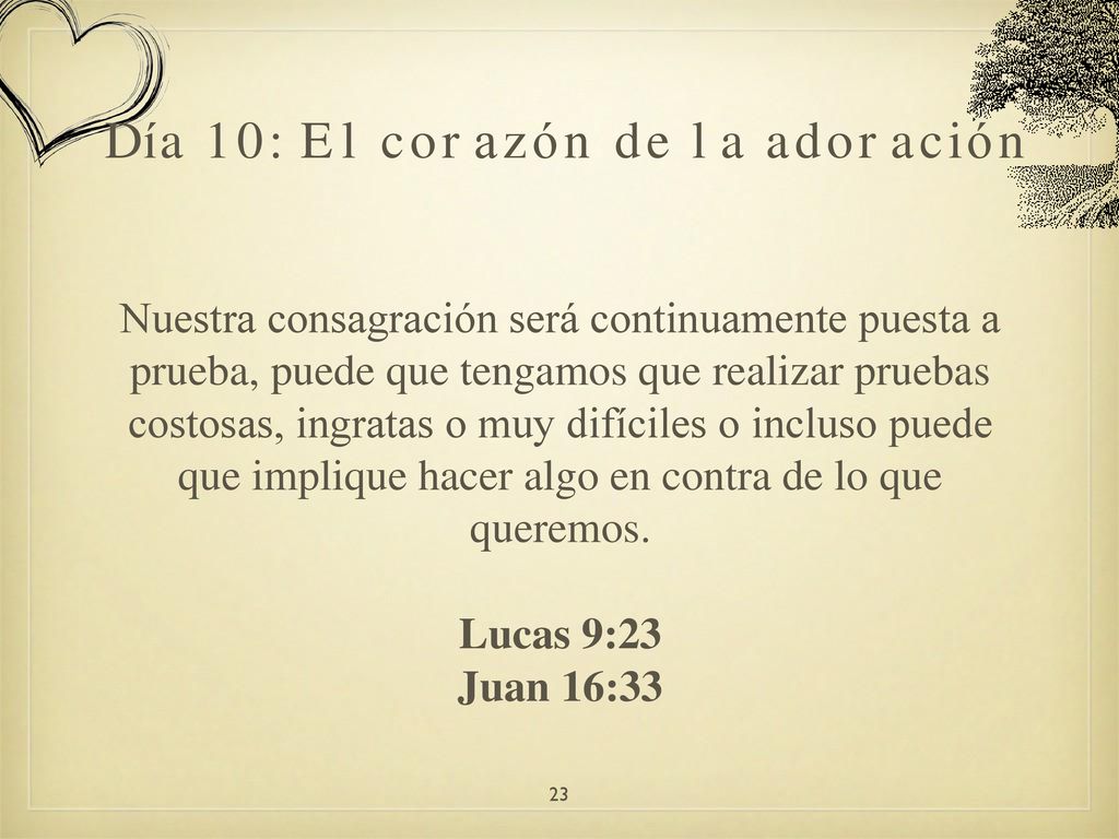 Día 10: El corazón de la adoración