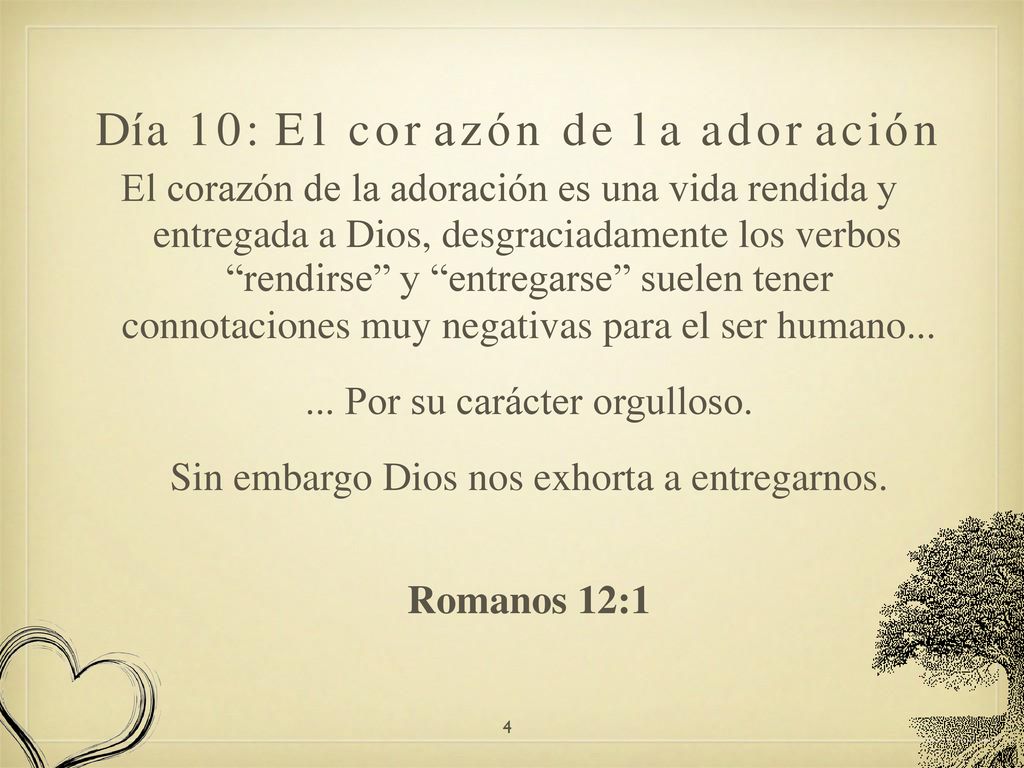 Día 10: El corazón de la adoración