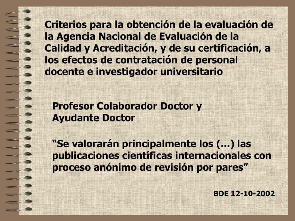 Profesor Colaborador Doctor y Ayudante Doctor