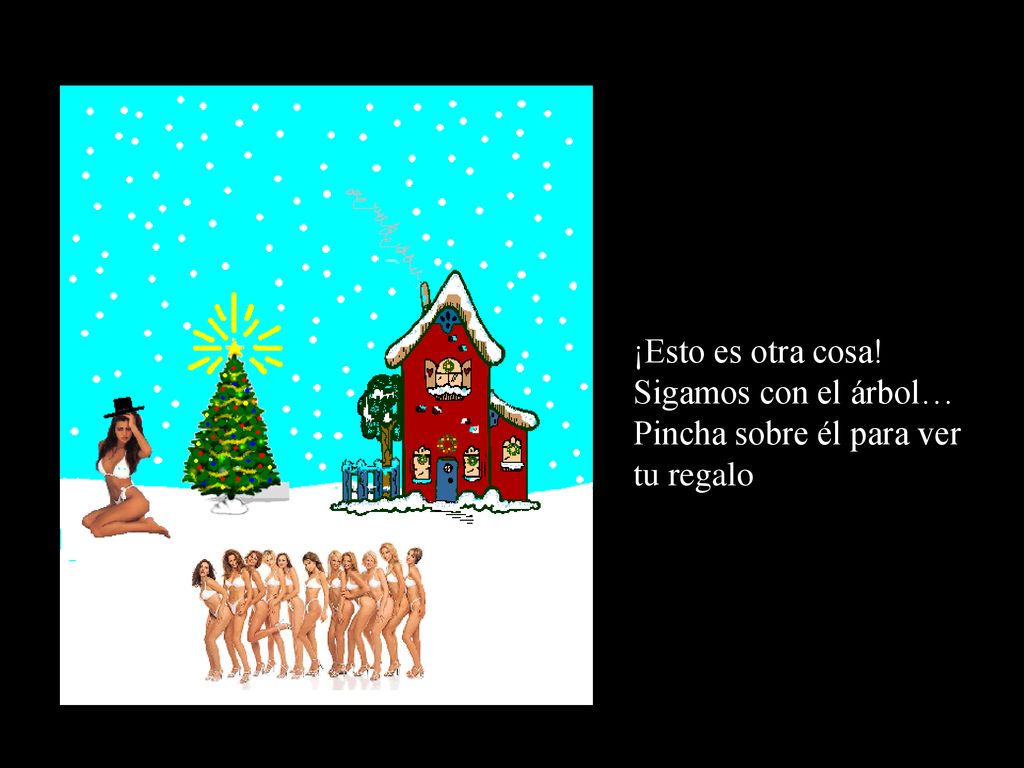 ¡Esto es otra cosa! Sigamos con el árbol… Pincha sobre él para ver tu regalo
