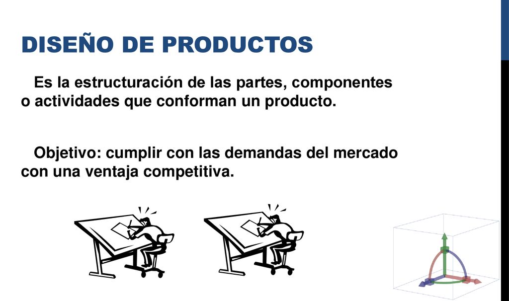 Diseño de Productos Es la estructuración de las partes, componentes o actividades que conforman un producto.