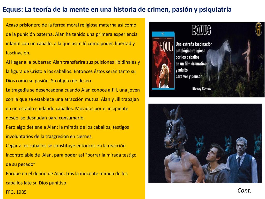 Equus: La teoría de la mente en una historia de crimen, pasión y psiquiatría