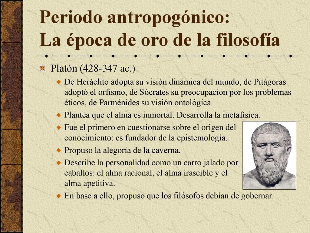 Periodo antropogónico: La época de oro de la filosofía