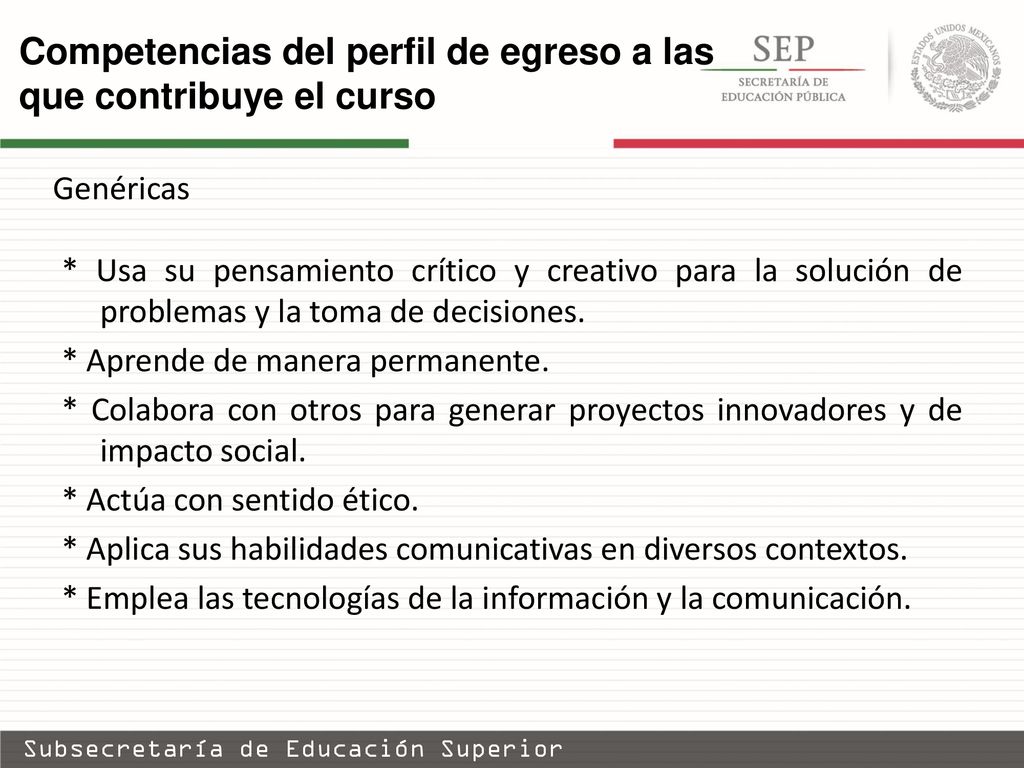Competencias del perfil de egreso a las que contribuye el curso