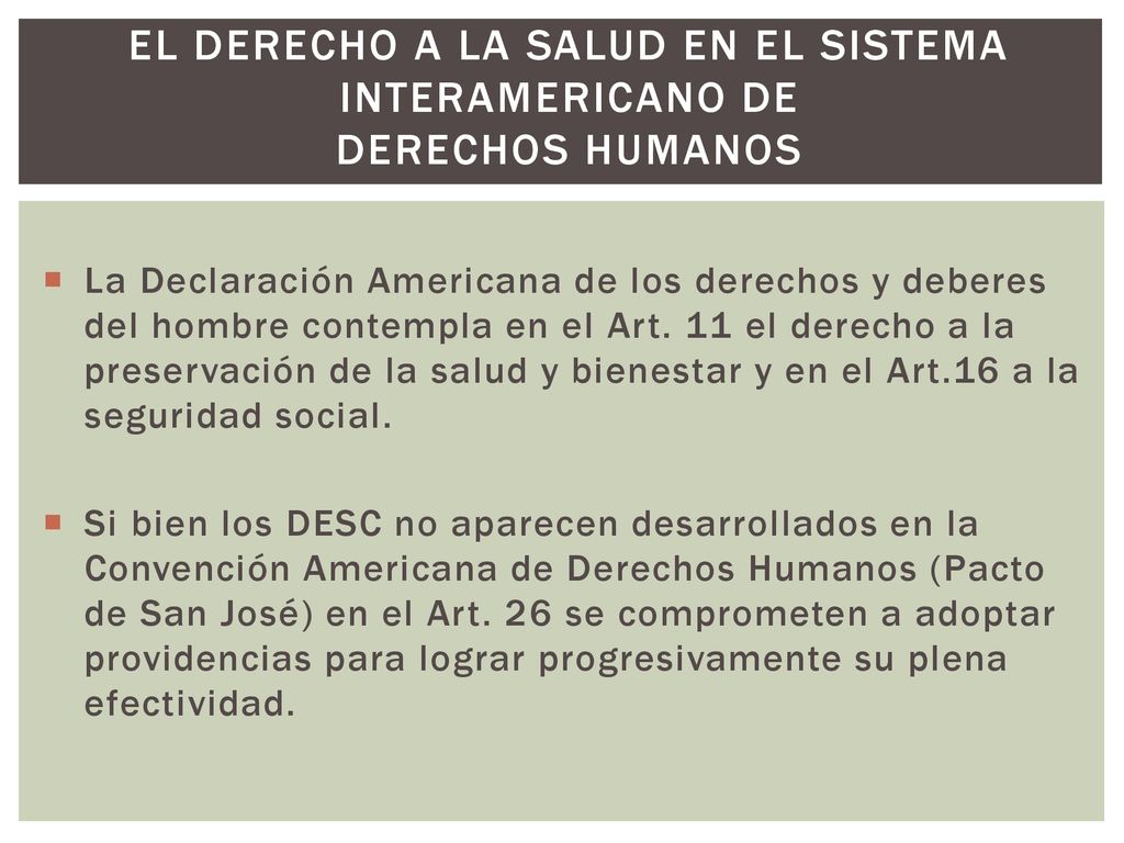El derecho a la salud en el Sistema Interamericano de Derechos Humanos