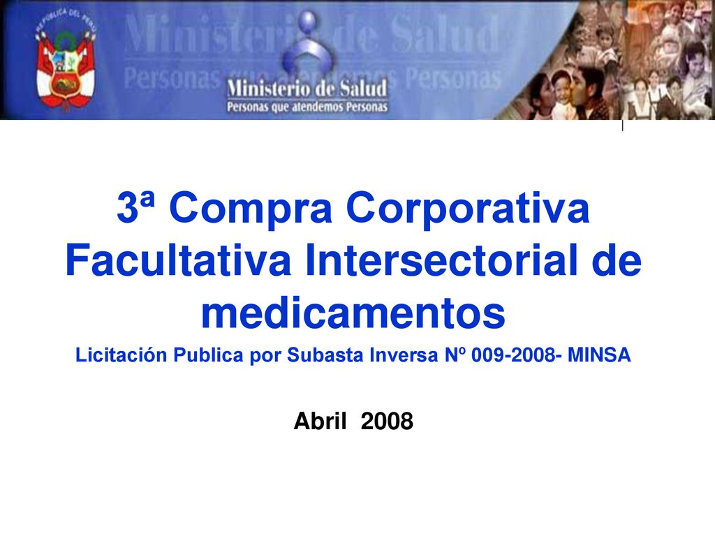 3ª Compra Corporativa Facultativa Intersectorial de medicamentos