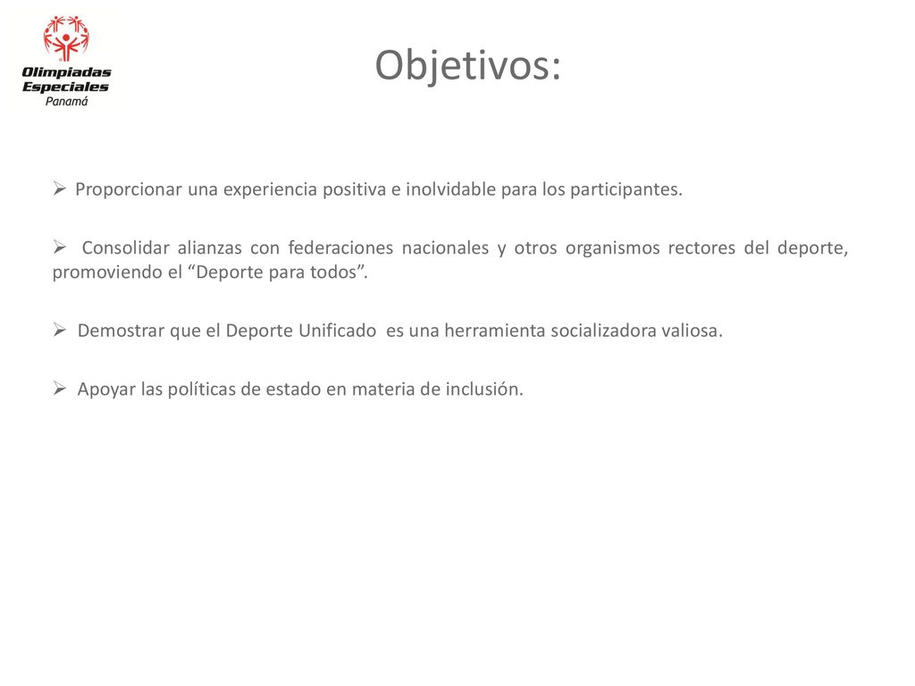Objetivos: Proporcionar una experiencia positiva e inolvidable para los participantes.
