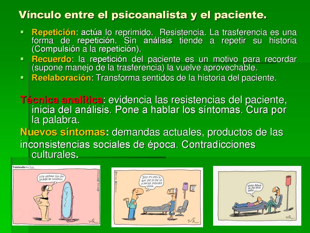 Vínculo entre el psicoanalista y el paciente.
