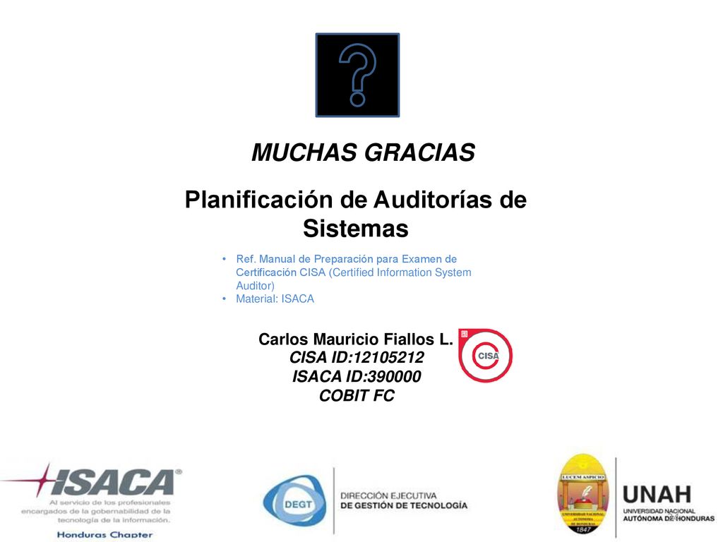 Planificación de Auditorías de Sistemas Carlos Mauricio Fiallos L.