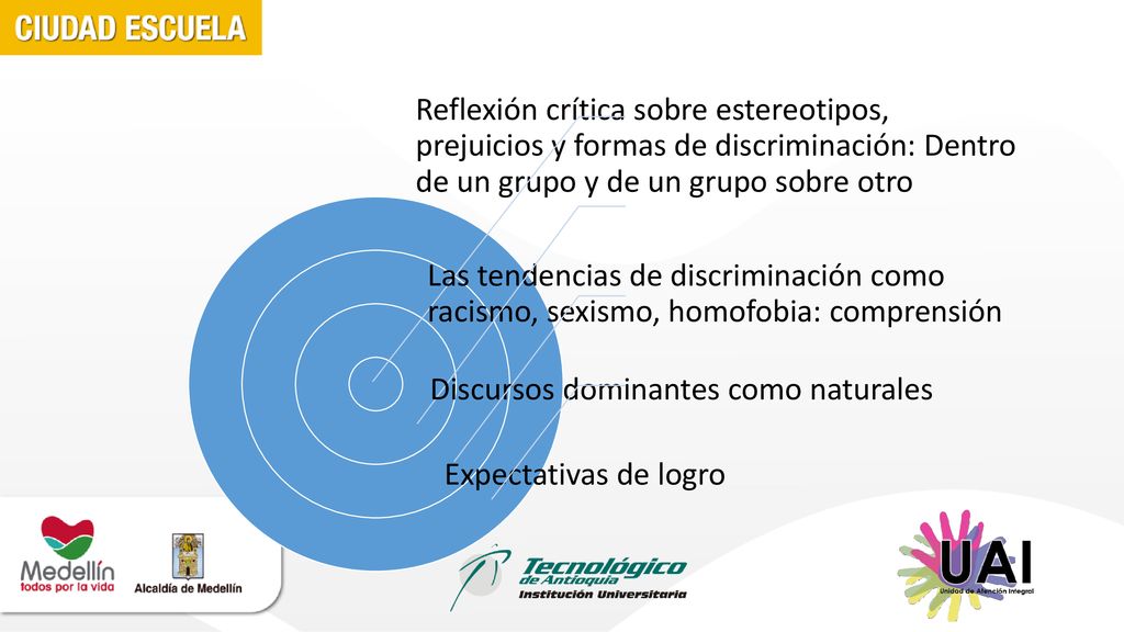 Reflexión crítica sobre estereotipos, prejuicios y formas de discriminación: Dentro de un grupo y de un grupo sobre otro