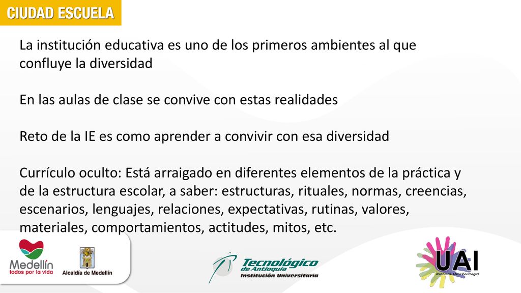 La institución educativa es uno de los primeros ambientes al que confluye la diversidad