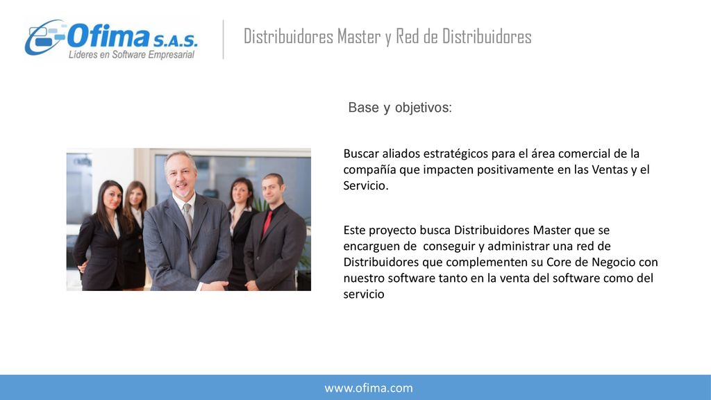 Base y objetivos: Distribuidores Master y Red de Distribuidores