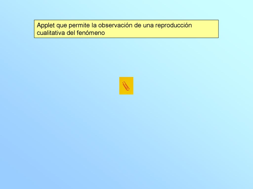 Applet que permite la observación de una reproducción cualitativa del fenómeno