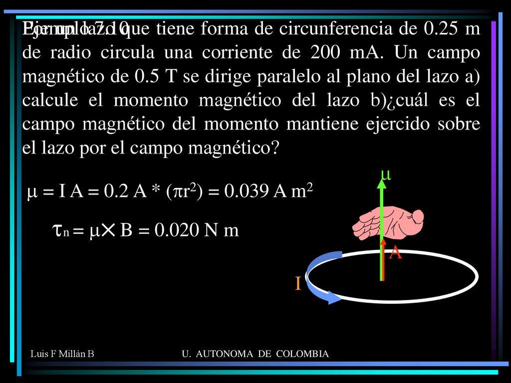 Por un lazo que tiene forma de circunferencia de 0