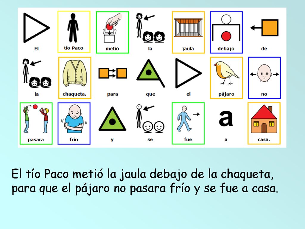 El tío Paco metió la jaula debajo de la chaqueta, para que el pájaro no pasara frío y se fue a casa.