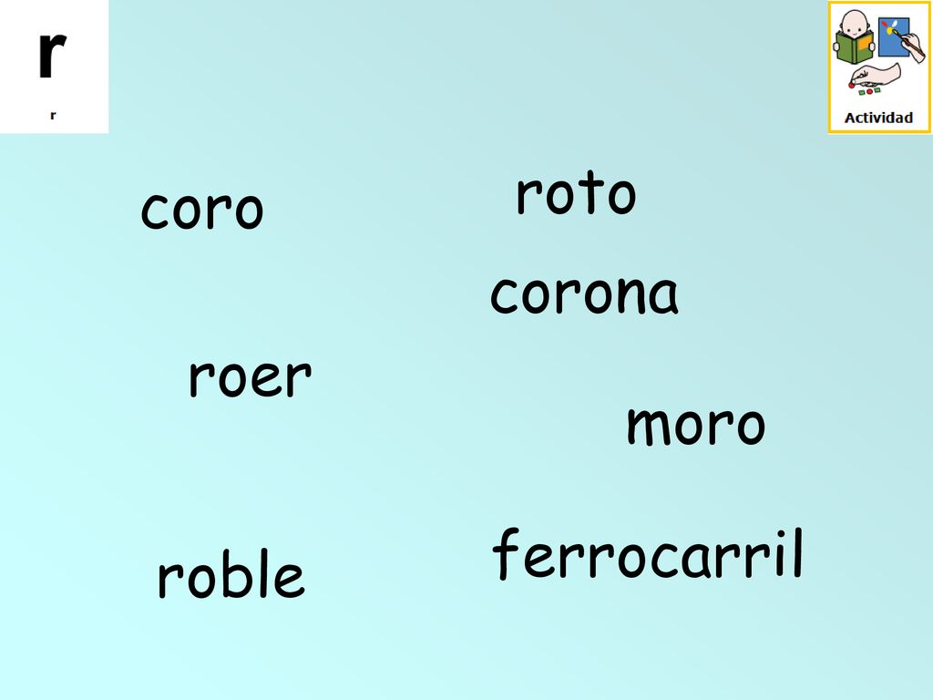 roto coro corona roer moro ferrocarril roble