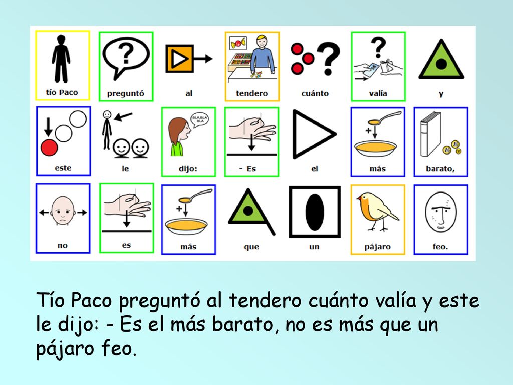 Tío Paco preguntó al tendero cuánto valía y este le dijo: - Es el más barato, no es más que un pájaro feo.
