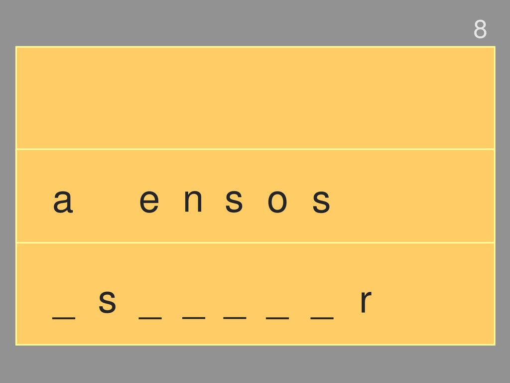 8 a e n s o s _ s _ _ _ _ _ r