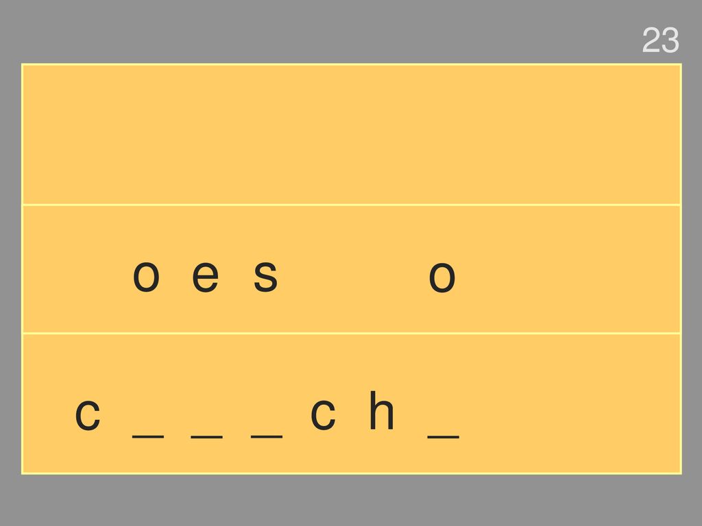 23 o e s o c _ _ _ c h _