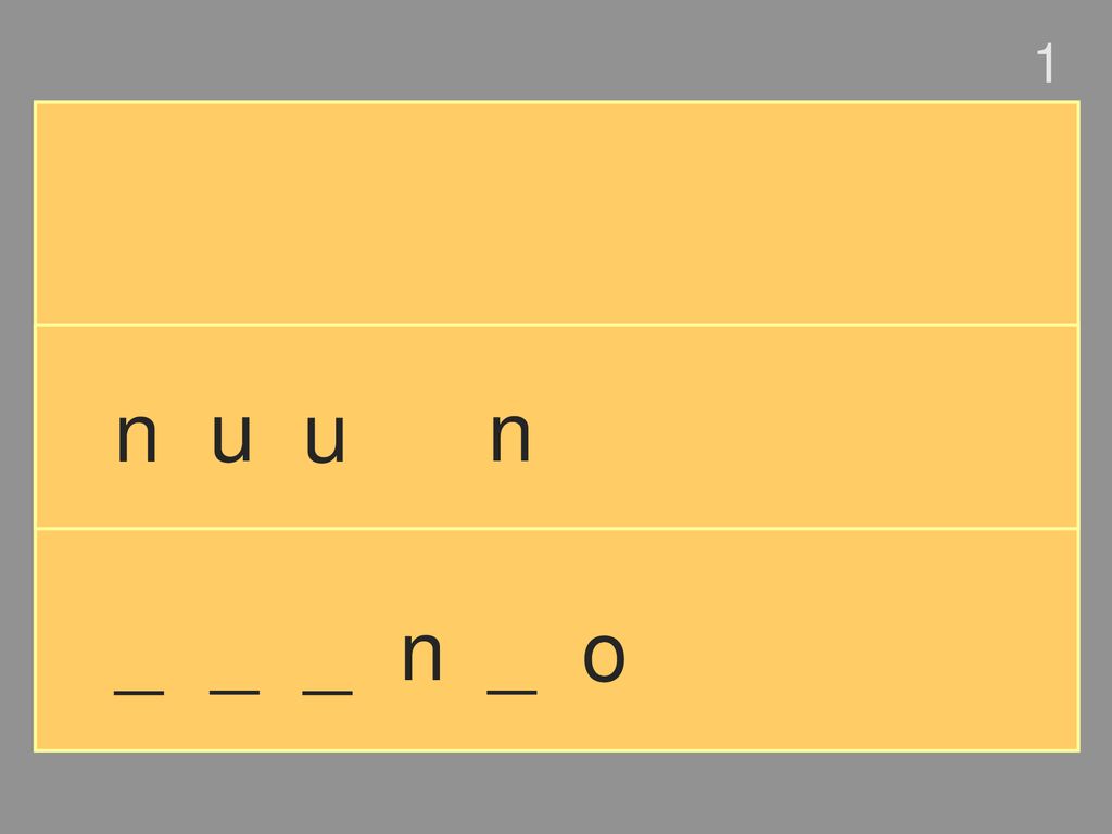 1 n u u n _ _ _ n _ o
