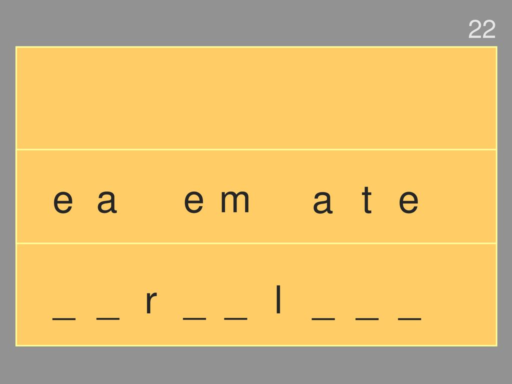 22 e a e m a t e _ _ r _ _ l _ _ _