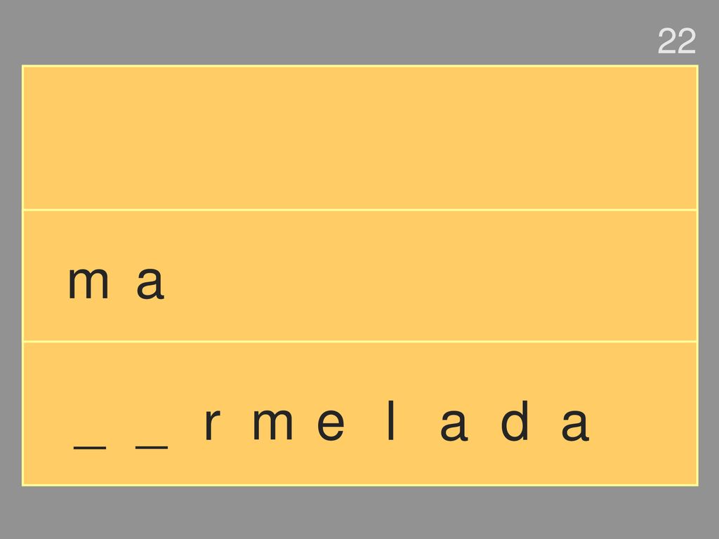 22 m a _ _ r m e l a d a
