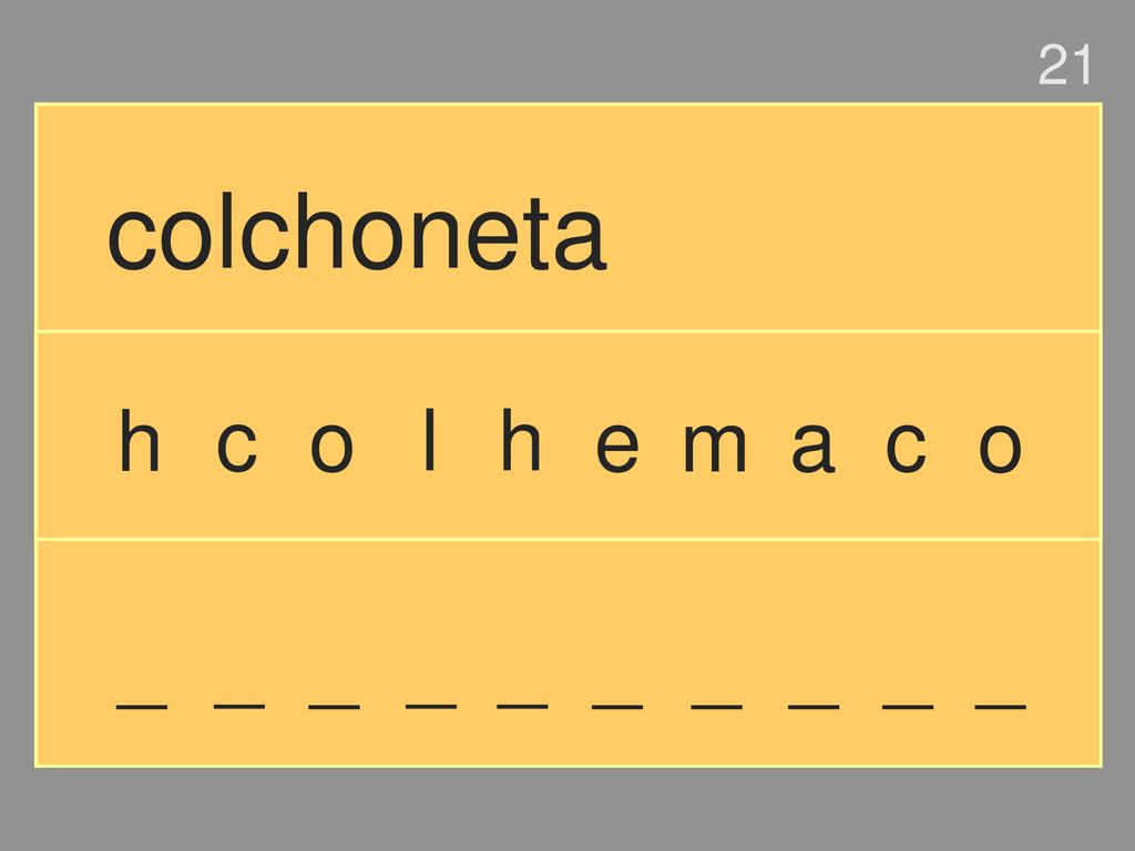 21 colchoneta h c o l h e m a c o _ _ _ _ _ _ _ _ _ _