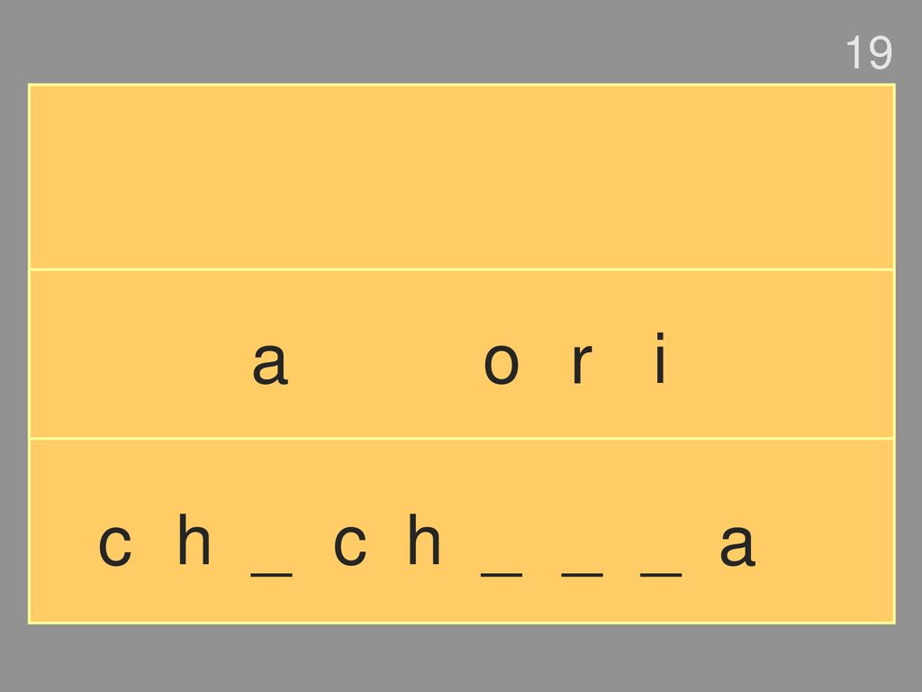 19 a o r i c h _ c h _ _ _ a