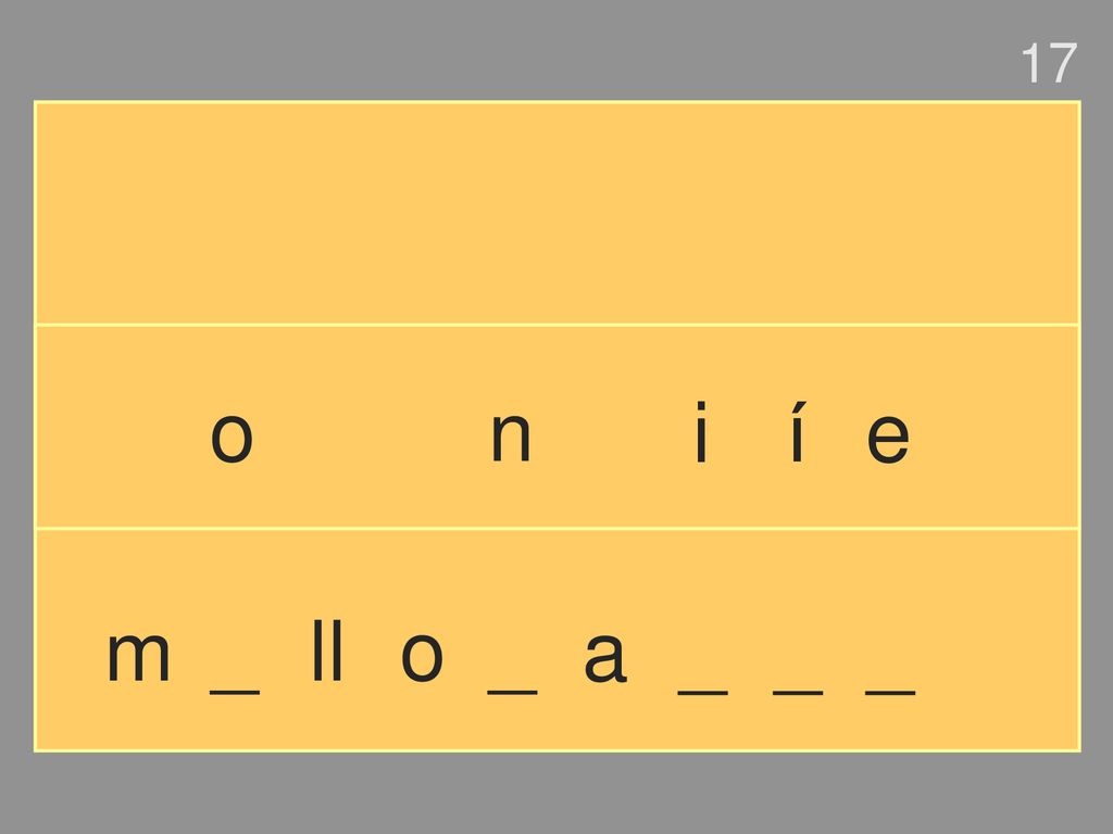 17 o n i í e m _ ll o _ a _ _ _