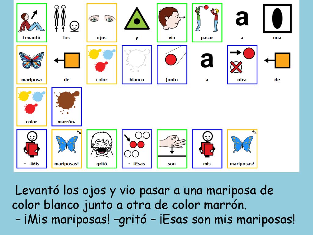 Levantó los ojos y vio pasar a una mariposa de color blanco junto a otra de color marrón.
