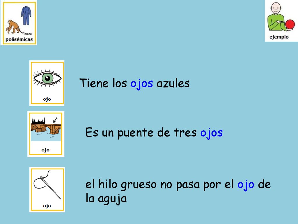 Tiene los ojos azules Es un puente de tres ojos el hilo grueso no pasa por el ojo de la aguja