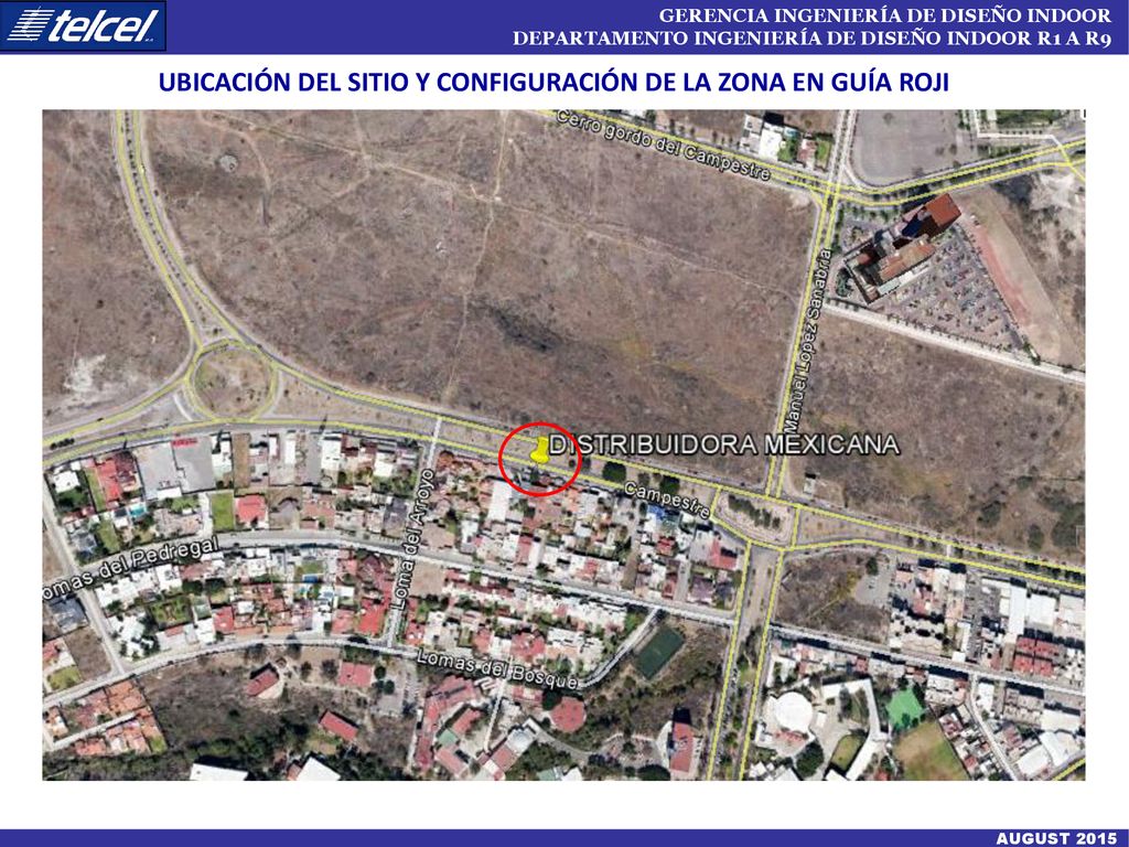 UBICACIÓN DEL SITIO Y CONFIGURACIÓN DE LA ZONA EN GUÍA ROJI