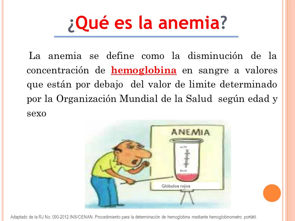 ¿Qué es la anemia