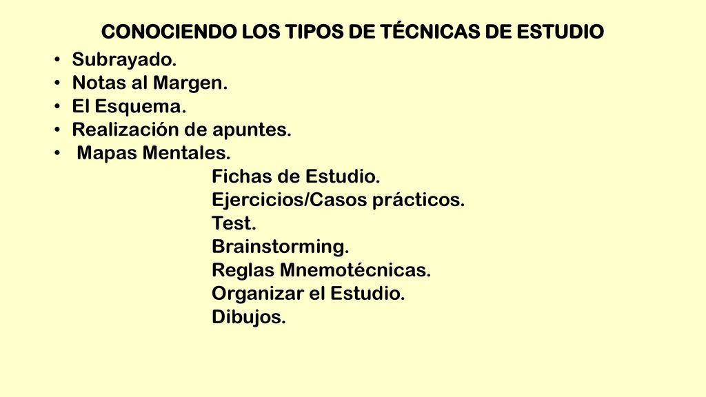 CONOCIENDO LOS TIPOS DE TÉCNICAS DE ESTUDIO